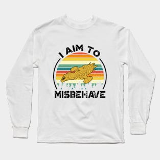 I Aim To Misbehave - Vintage Sunset Long Sleeve T-Shirt